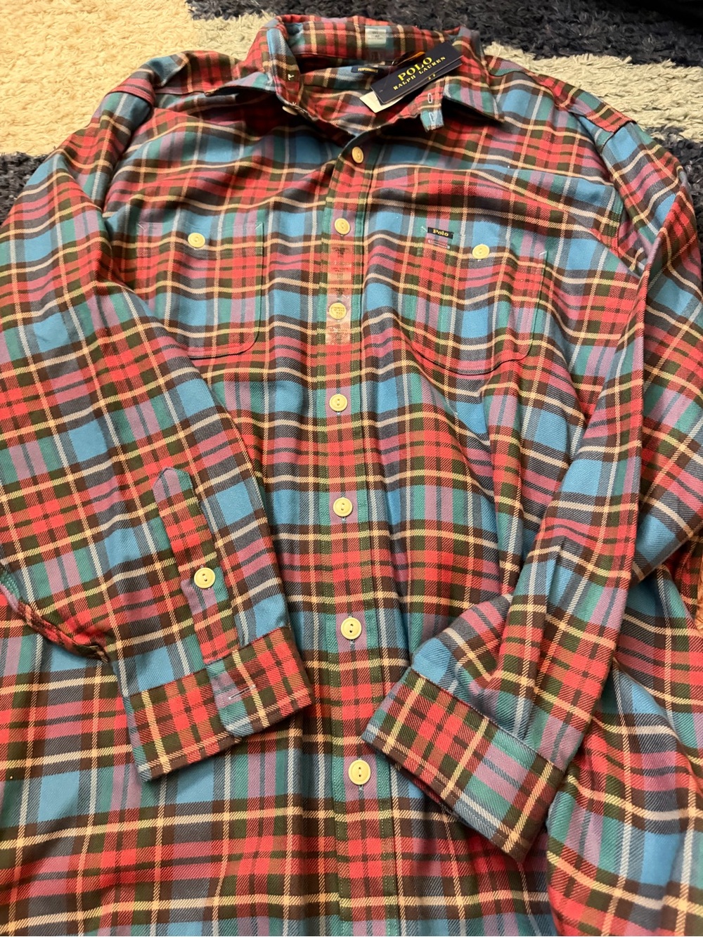 Polo Ralph Lauren Red & Blue Plaid Button-Down Shirt